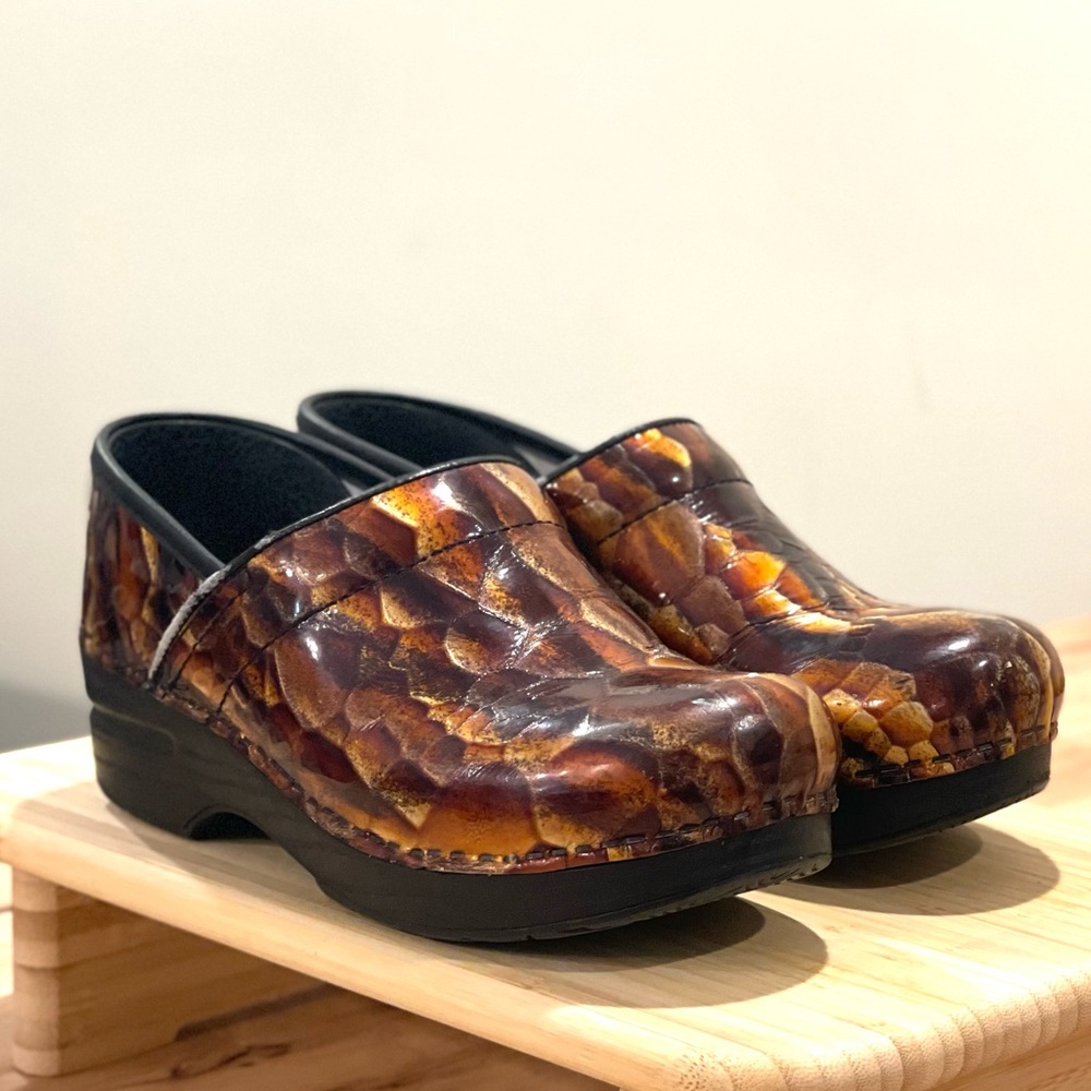 Snakeskin Dansko Clogs
